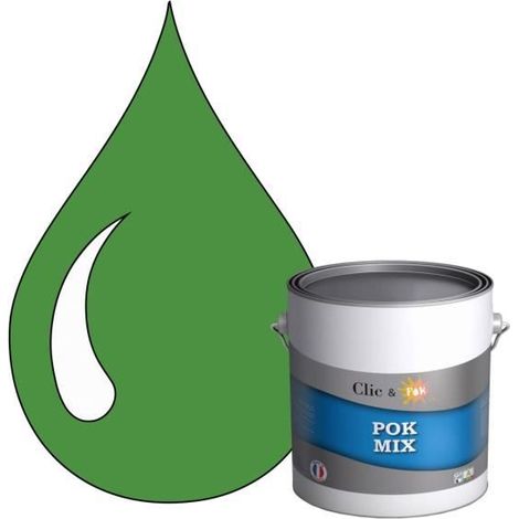 Peinture d'Accroche et Finition 2 en 1 - POK - RAL 6017 - Vert Mai - Satiné - 3L (1/4)