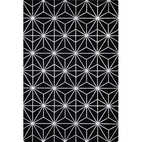 Teppich SIBEL Schwarz 160 x 230 cm Viskose (1/5)
