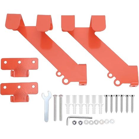 Double Direction Wall Mounted Coat Rack Heavy Duty Steel Coat Rack with Non-Slip Rubber Layer for Garage Workshop Storage Organizer (2 Packs) (1/5)