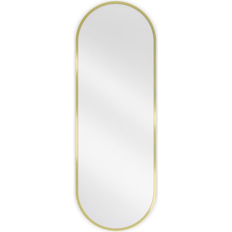 Mexen Loft ovaler Badspiegel 100 x 35 cm, goldener Rahmen - 9851-100-035-000-50 (1/5)