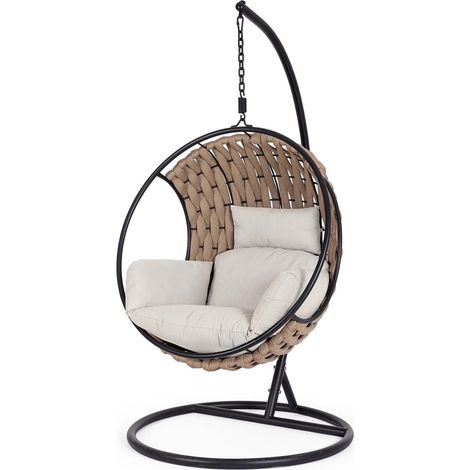 Silla colgante Bolzano Granata 107x113 Acero marr贸n (1/5)