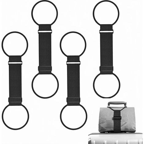 Ensemble de 4 sangles à bagages réglables pour sécuriser vos bagages pendant vos voyages un accessoire réutilisable pour vos déplacements quotidiens.-AquaForge (1/5)