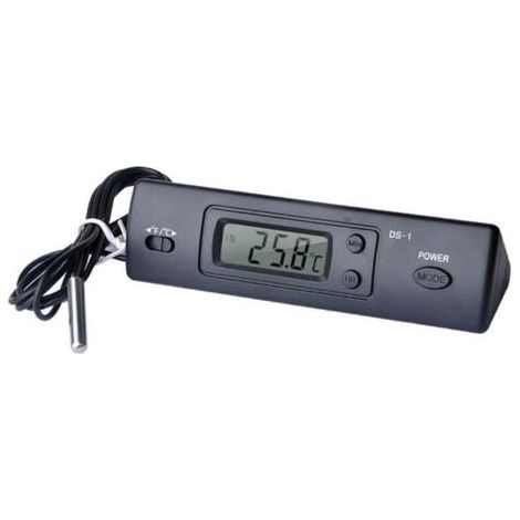 Thermomètre de voiture à écran LCD avec sonde externe pour surveillance de la température intérieure et extérieure (1/2)