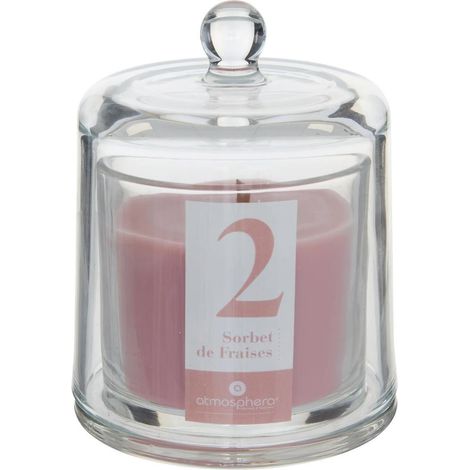 Bougie Parfumée Cloche "Numia" 240g Sorbet de Fraises (1/2)