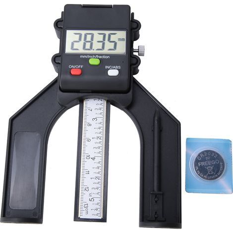Jauge de profondeur numérique LCD magnétique 80mm pour menuiserie, règle de mesure manuelle (1/5)