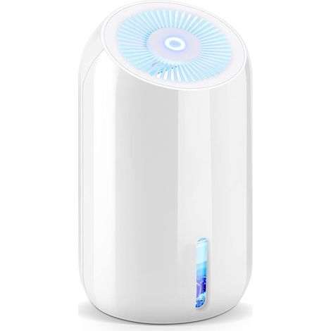 Déshumidificateur Electrique, Renfox Absorbeur d'Humidité Portable avec Fonction d'Arrêt Automatique, Desumificateur d'Air Anti Moisissures pour Chambre, Salle de Bain, Bureau, 750ML
