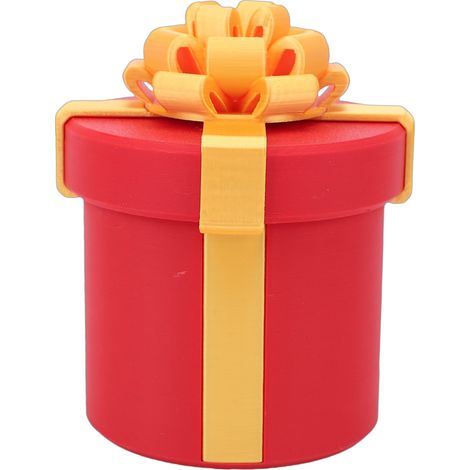 Boîte cadeau à vis imbriquée ennuyeuse imprimée en 3D 10 couches réutilisable Prank Fun Money Puzzle Cash Holder Rond Rouge Or (1/5)