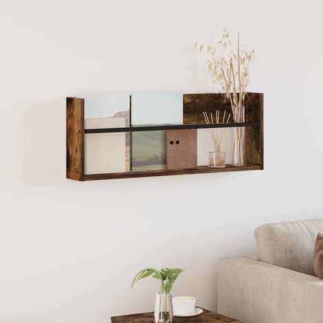 Magazinregal Geräucherte Eiche 80 x 12 x 30 cm Holzwerkstoff
