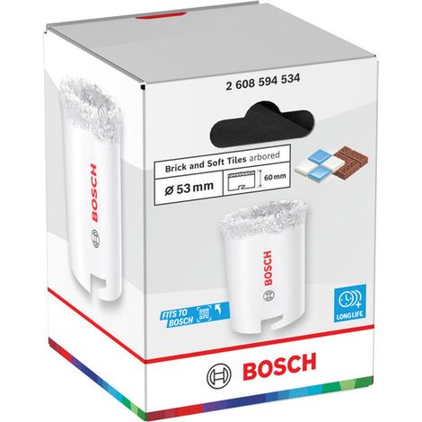 Bosch Lochsäge mit Aufsteckhalter Brick and Soft Tile, 53 x 60 mm