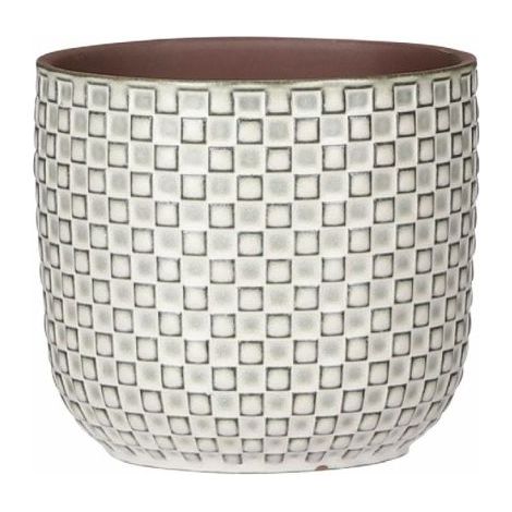 Mica Keramikübertopf Daan rund weiss Ø 12 x H 11 cm (1/3)