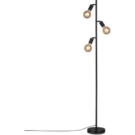 Stehleuchte Ø 22 cm 3 exkl E27 10W schwarz
