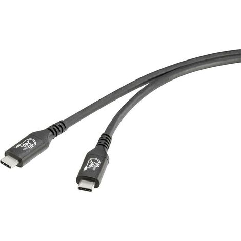 Online Store Câble USB USB4™ USB-C® mâle, USB-C® mâle 1.00 m noir connecteur aluminium RF-5235978 X940602 (1/3)
