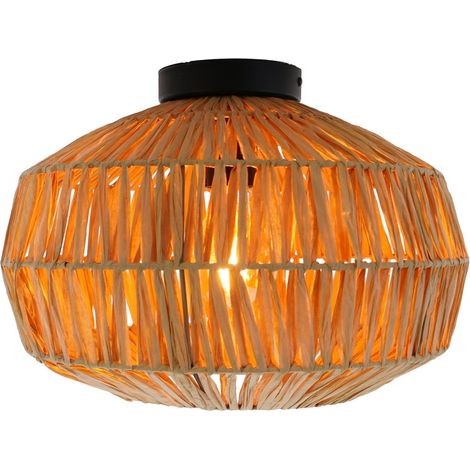 Plafonnier en rotin Sheldon Ø 38cm - 44142
