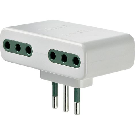 Adattatore multiplo vimar spina s11 + 4 prese p11 bianco - 01161.b