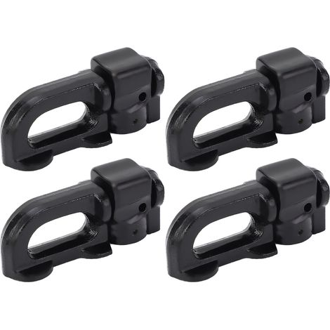 Rail d'arrimage à Double goujon en L, 4 pièces, Rail en acier au carbone pour lit de camion, remorque, contrôle du fret, pick-up RV ATV noir (1/5)