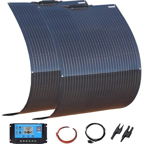Panneau Solaire, Design Flexible, Compatibilité Double Tension, Kit PET 300W (1/2)