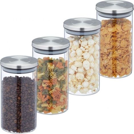 Barattoli conservazione in set da 4 da 1000 ml
