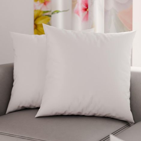 Lot de 2 Taies d'oreiller de Lit 35x35 cm, Housses de Coussin Unies Couleur Blanc, Taie Oreiller 100% Microfibre Hypoallergénique, Fabriqué en Italie (1/3)