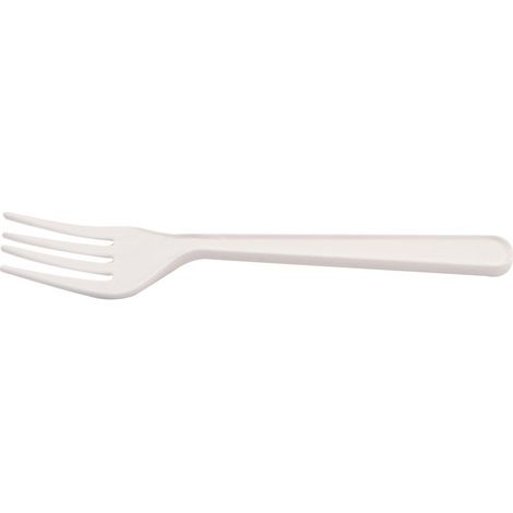 Petite fourchette blanche en maïs 12,5 cm - 1500 unités - Betik