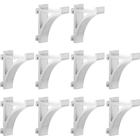 10 clips de fixation pour étagère de congélateur, crochets de support pour réfrigérateur, support d'étagère de réfrigérateur-2.70X2.50X0.80CM-Silver