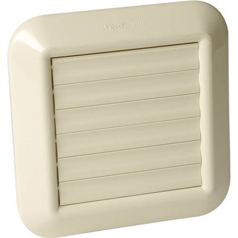 Nicoll – Bouche VMC carrée 125mm – Sortie d'air à volets mobiles pour hotte de cuisine ou sèche-linge – Empêche le refoulement d’air – Garantie 10 ans