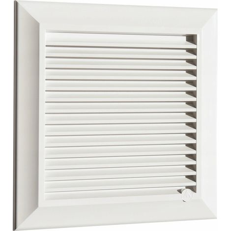Dospel Grille de ventilation Duo Smart 135 - Blanche 174x174 mm - Design élégant - Protection anti-insectes (1/3)