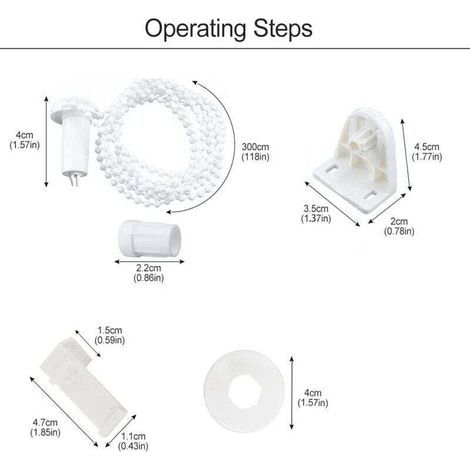2er Set Rollomechanik, Rollozubehör, Rollobefestigung, Rolloreparaturset, Ersatzbefestigung für 17mm Rollo (1/3)