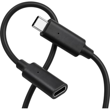 USB C 3.2 Extension Cable 100 W, USB C to USB C Cable 1 m for PC, Tablet, Smartphone, Video 4K@60Hz, 10Gbps Transfer, Fast Charging Power Delivery, Flexible Extension (1/5)