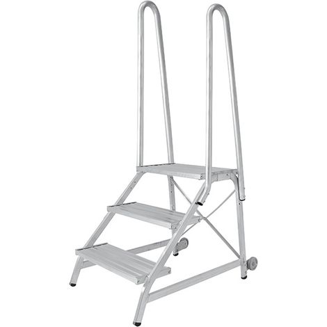 Marchepied alu 3 marches - Hauteur max. de travail 2.72m - 6875/03-54896KIT-R