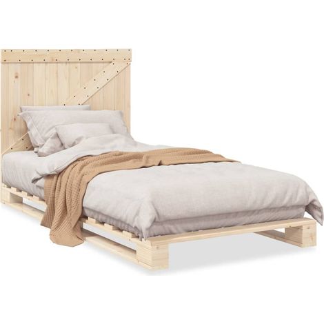 Maison Exclusive - Giroletto con Testiera 100x200 cm Legno Massello di Pino (1/5)