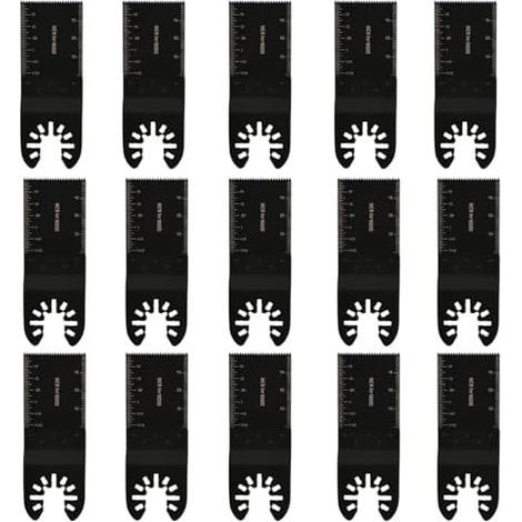 15-teiliges Multifunktions-Sägeblatt-Set, 34-mm-Oszillationssäge, universelle Multifunktions-Oszillationssäge für Holz- und Kunststoffbearbeitung, Werkzeugzubehör - (1/5)