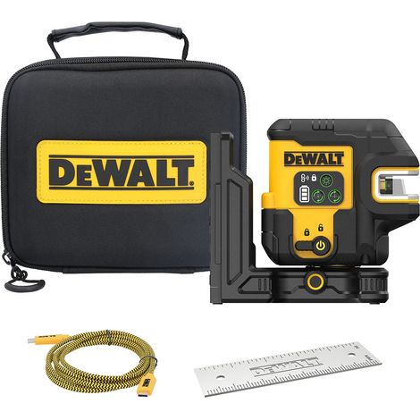 DeWALT DCLE14251GB 5-Spot and Cross Line Green Beam Laser Level, USB- C
