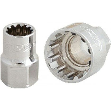 KS Tools 19 mm TRIPLEplus Durchgangs-Stecknuss, 11 mm