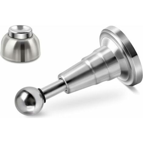 Magnetic door stop with hydraulic damper, heavy-duty, stainless steel, magnetic door stop bracket for wall mounting (1/5)