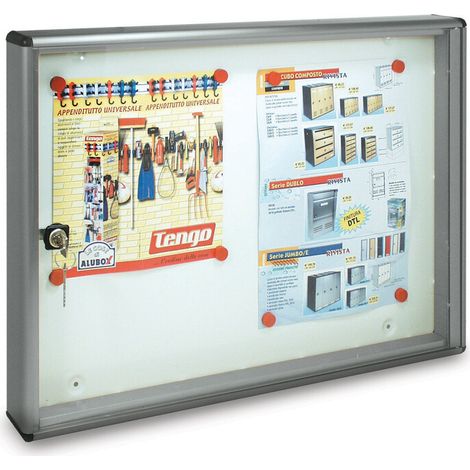 BACHECA FONDO MAGNETICO ALUBOX BC2 55X5X40 ARG