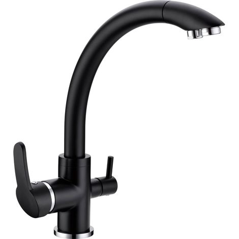 Robinet mitigeur 3 voies - Noir mat - Everglades - Gamme ''PARK'' (1/5)