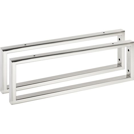 2 Stück Waschtischkonsole WK500 rechteckig 500 x 150 mm Edelstahl poliert