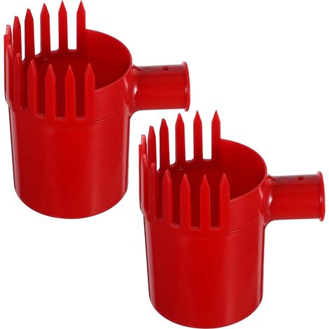 Lot de 2 Outils de Cueillette en Plastique Rouge, Peigne et Pelle pour Récolter Myrtilles et Jujubes, Légers et Solide, Outil de Jardinage pour Cueillette en Plein Air (1/5)