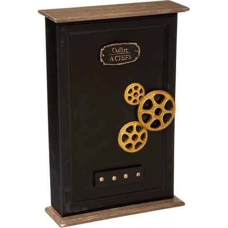 Portachiavi fiore nero 26x38cm - Atmosphera créateur d'intérieur (1/3)