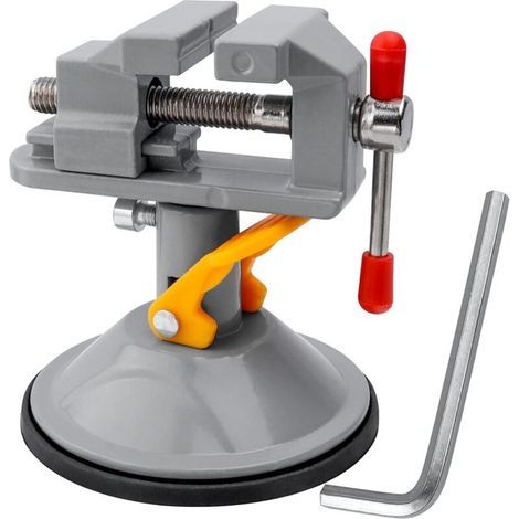 Mini Étau Avec Ventouse En Acier - Rotation À 360 ° - Petit Étau De Travail - Clip Ventouse - Pince À Ventouse - Mini Table - Outil Manuel Avec Hexagonale (1/4)