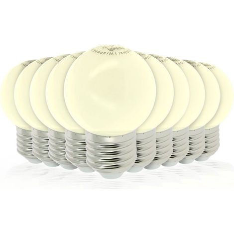 Set di 10 lampadine a led bianche calde 1 watt (equivalenti a 10 watt) Garland Guinguette E27