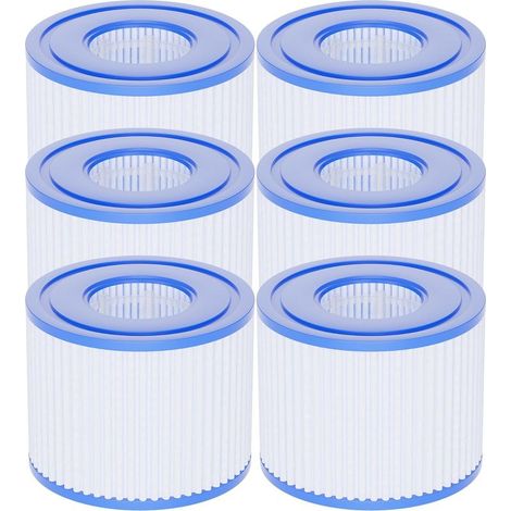 Filtres VI, compatibles avec les modèles de filtres de spa Lay-Z Spa, 90352E, 58323E, 58323 et 90427E, paquet de 6. (1/5)