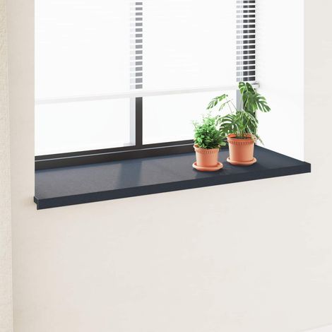 vidaXL Appui de fenêtre Anthracite avec grain de bois PVC