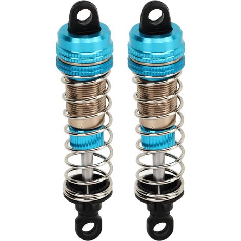 2 Amortisseurs Hydrauliques en Alliage d'Aluminium 76mm pour Voiture RC SCY 16101 16102 16103 16201 1/16 - Amortisseurs à Huile Bleus (1/5)