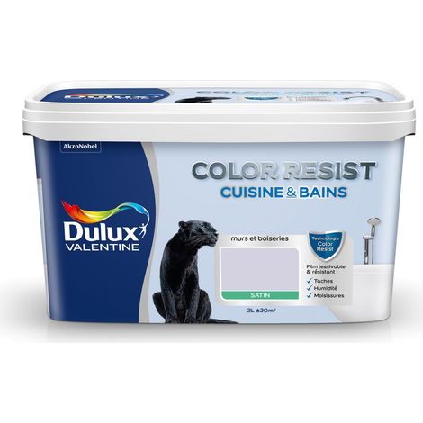 Peinture Color Resist Cuisine & Bains Satin Ciel De Parme 2 L - Dulux Valentine