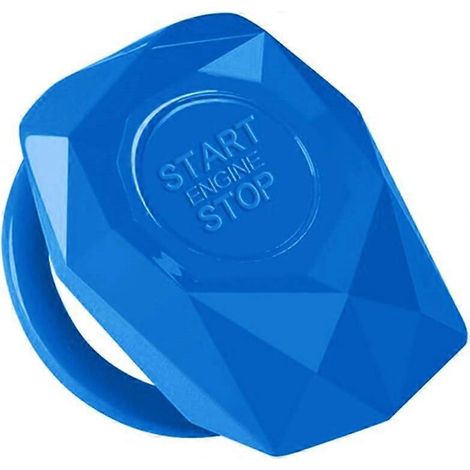 Cubierta para botón pulsador BlueCar, cubierta metálica para botón de arranque del motor, cubierta para botón de arranque/parada del motor del coche (1/5)
