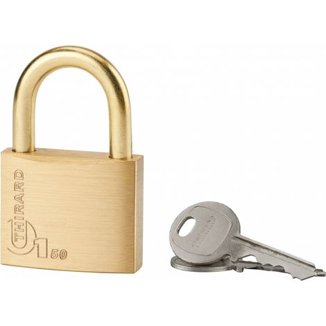 Lucchetto TYPE 1 50 mm, corpo in ottone, arco in acciaio, per esterno, 2 chiavi – THIRARD