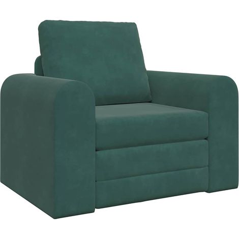 Canapé-lit,Canapé convertible Vert foncé 98 x 71 x 83 cm Velours CFW85836 (1/5)