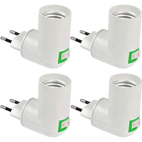 Douille E27 avec interrupteur sans fil,pour allumage rapide,spot E27 pour applique murale, lampe de cuisine intérieure, lot de 4 (1/5)