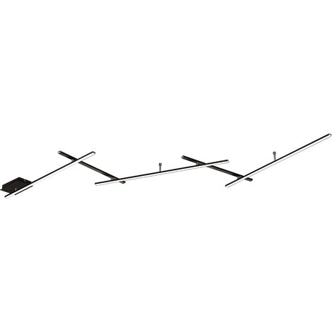 Plafonnier linéaire noir INDIRA LED 25W dimmable Trio (1/3)